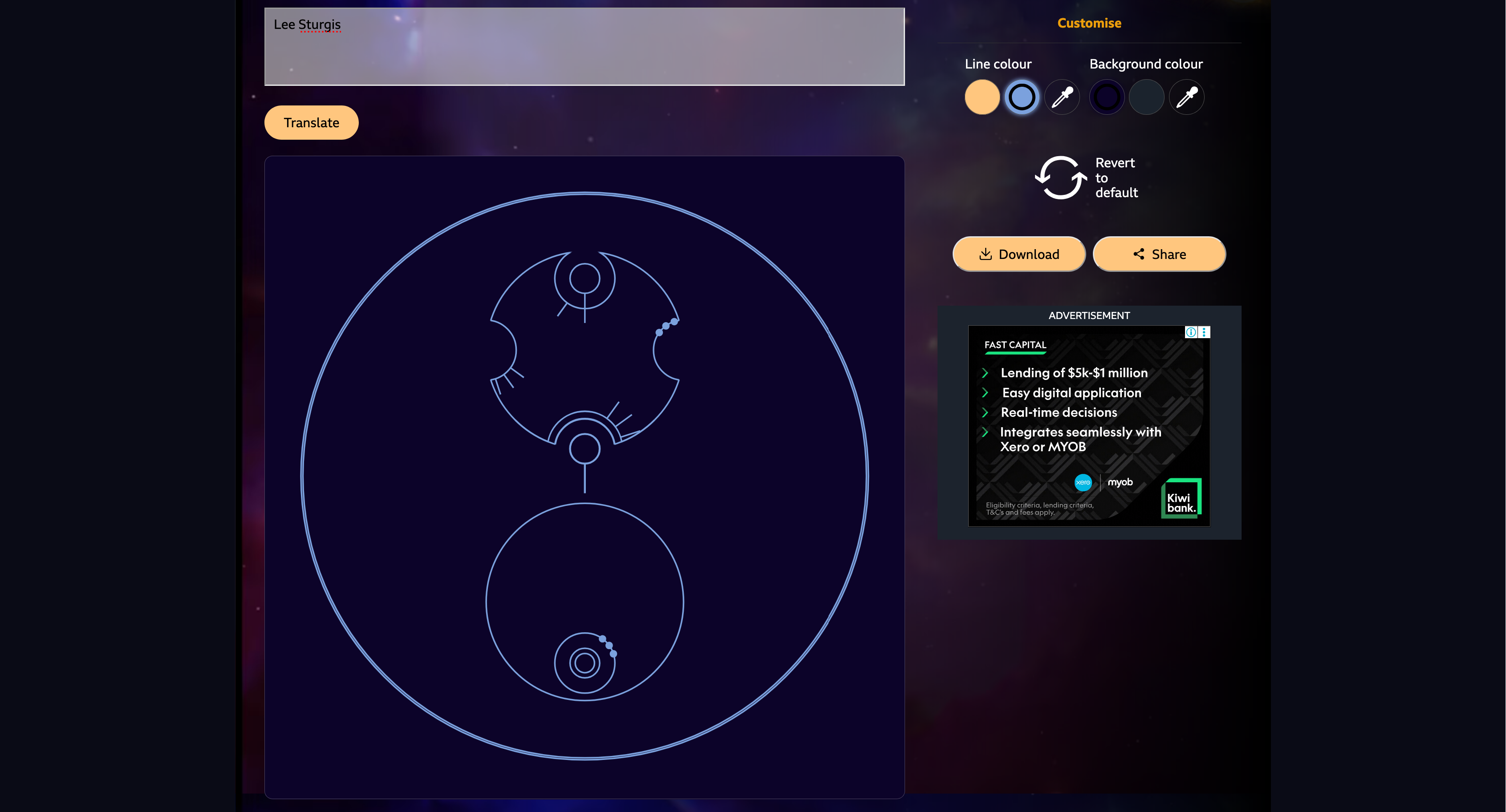 Lee Sturgis Gallifreyan Translator